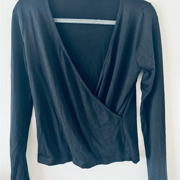 ASOS black wrap top - Picture 3 of 5
